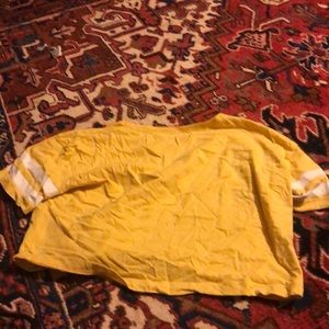 A yellow crop top